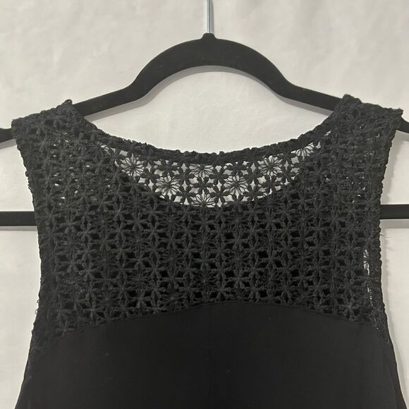 Old Navy Black Sleeveless Tank Lace Accent Size SP - Picture 4 of 6